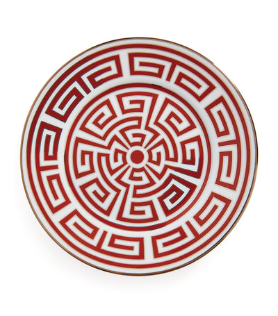 GINORI 1735 Labirinto Scarlatto Porcelain Bread Plate 16cm