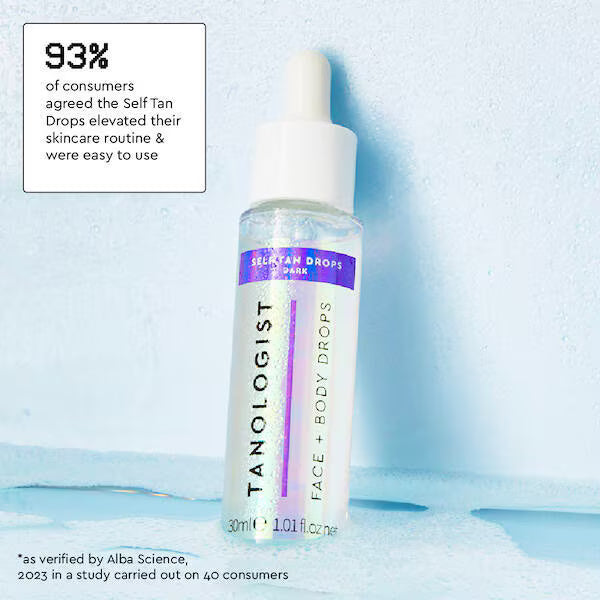 Tanologist Face and Body Self Tan Drops Medium 30ml (British brand)