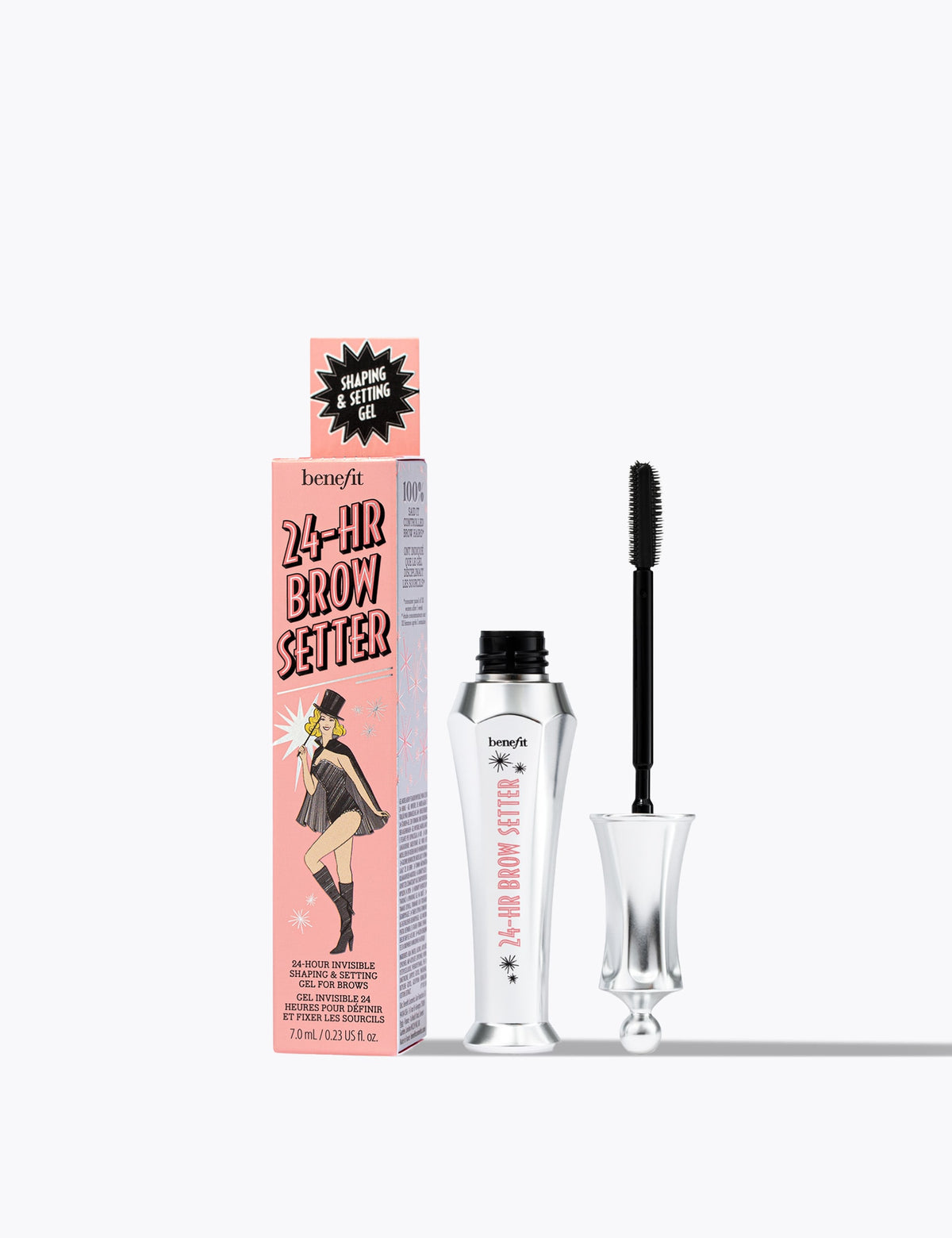 Benefit clear brow gel with 24-hour hold and custom dual-sided wand, 7ml, UK version