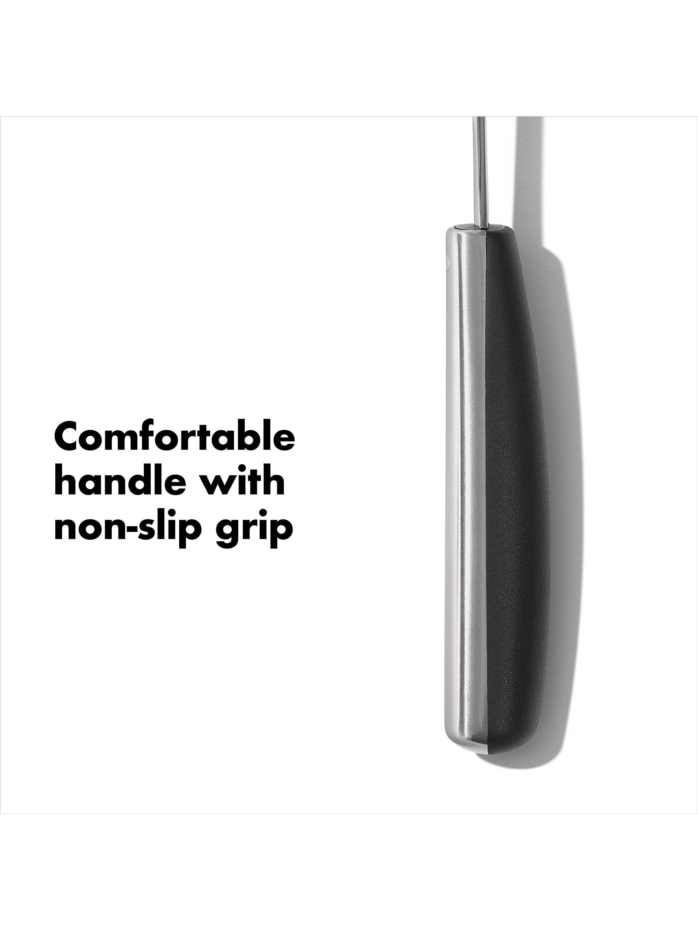 OXO stainless steel slotted cooking turner, imported from the UK