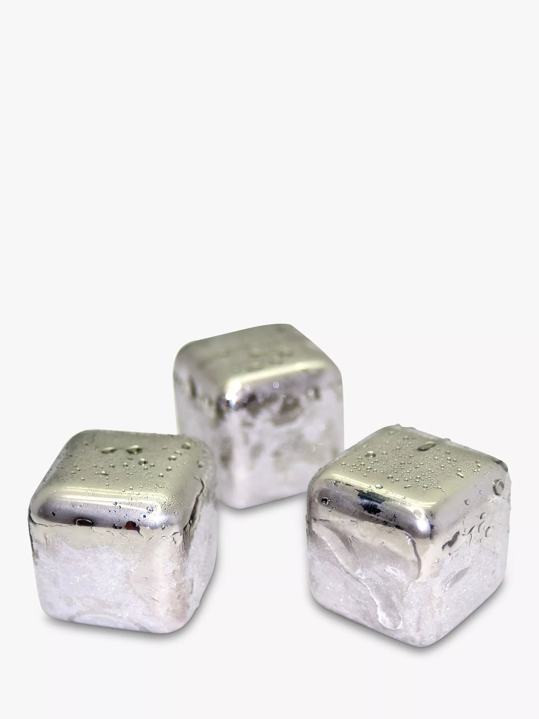 Mixology stainless steel ice cubes set of 6, imported from the UK