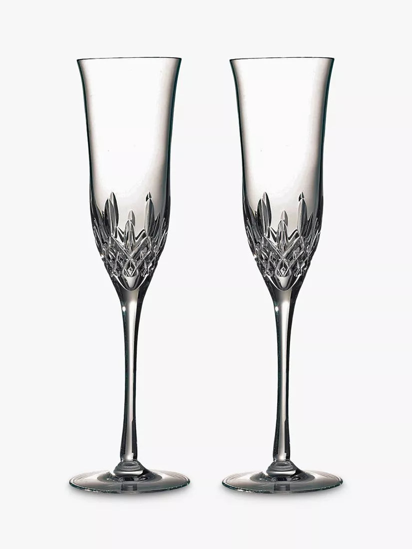 Waterford Crystal Lismore Essence champagne flutes set of 2 230ml (British brand)