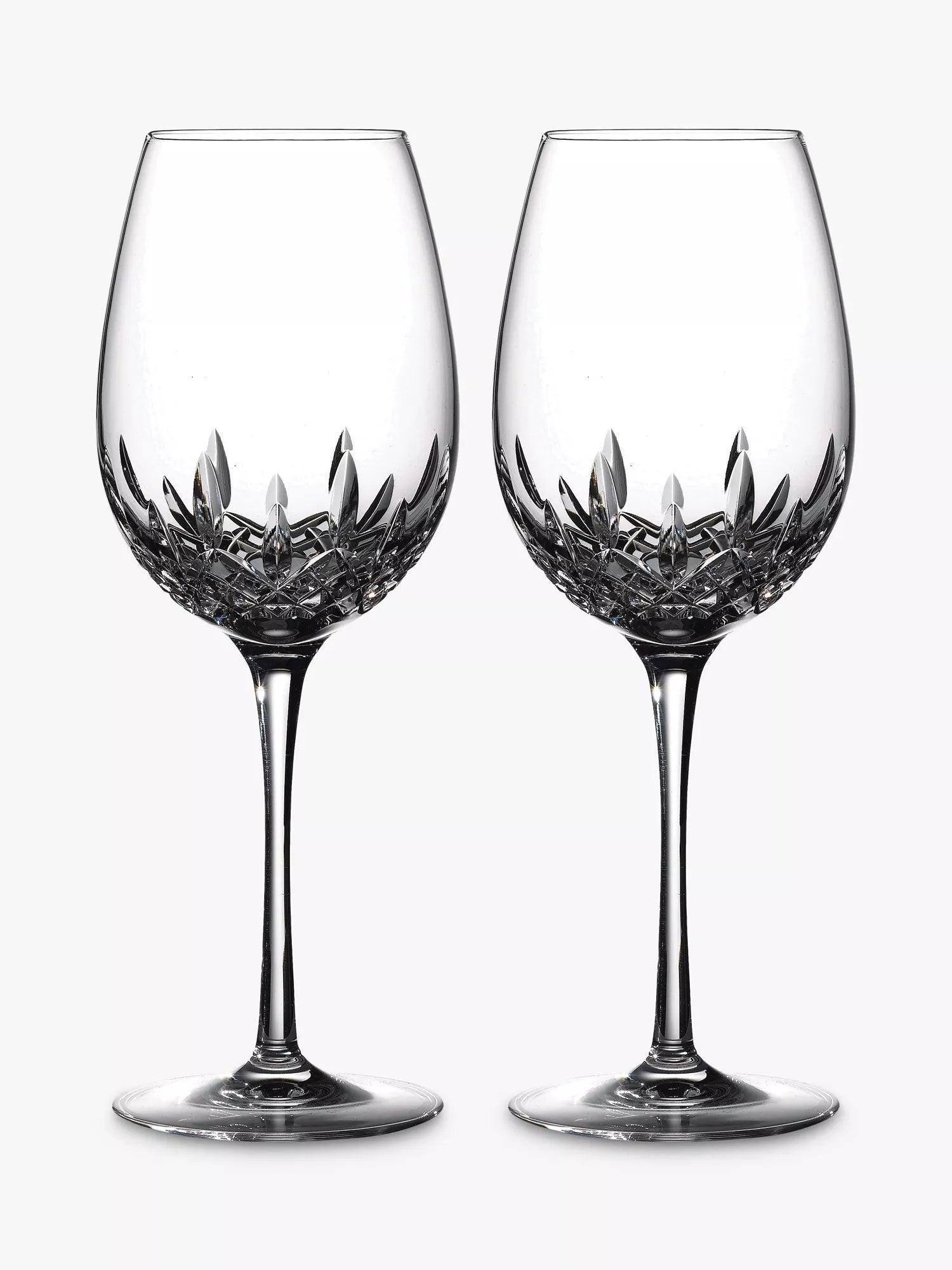 Waterford Crystal clear cut glass balloon wine glasses 660ml set of two (British brand)