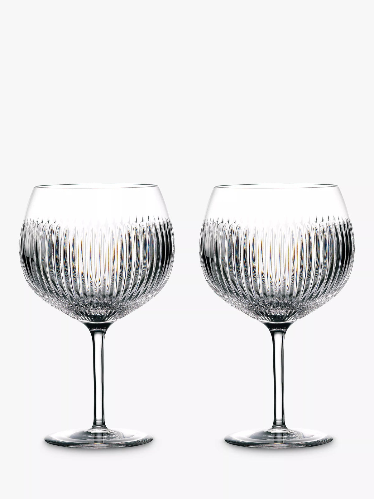 Waterford crystal balloon gin glasses with Aras cut, set of 2, 550ml (British brand)