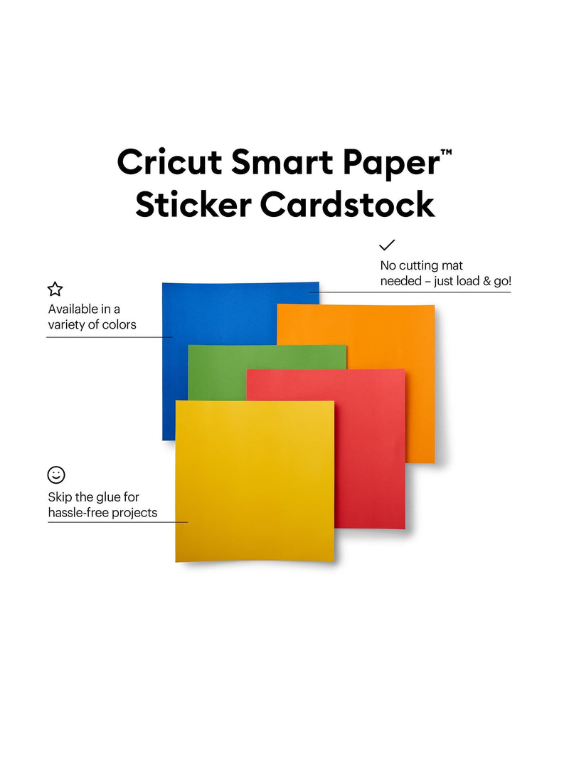 Cricut Smart Paper Sticker Cardstock pack of 10 13x13 inches - British product