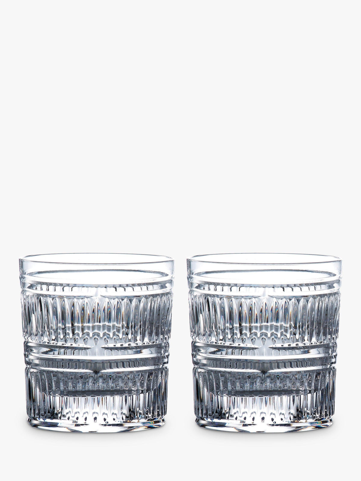 Radial Crystal Cut Glass Tumbler Set, 290ml, 2 Pieces