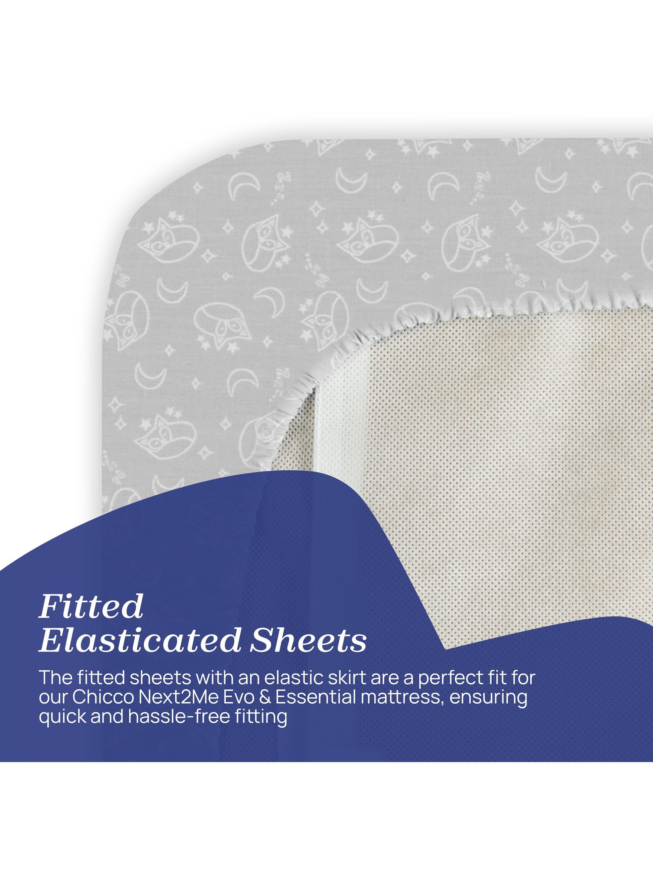 Chicco Next2Me crib fox bedding set grey - British product