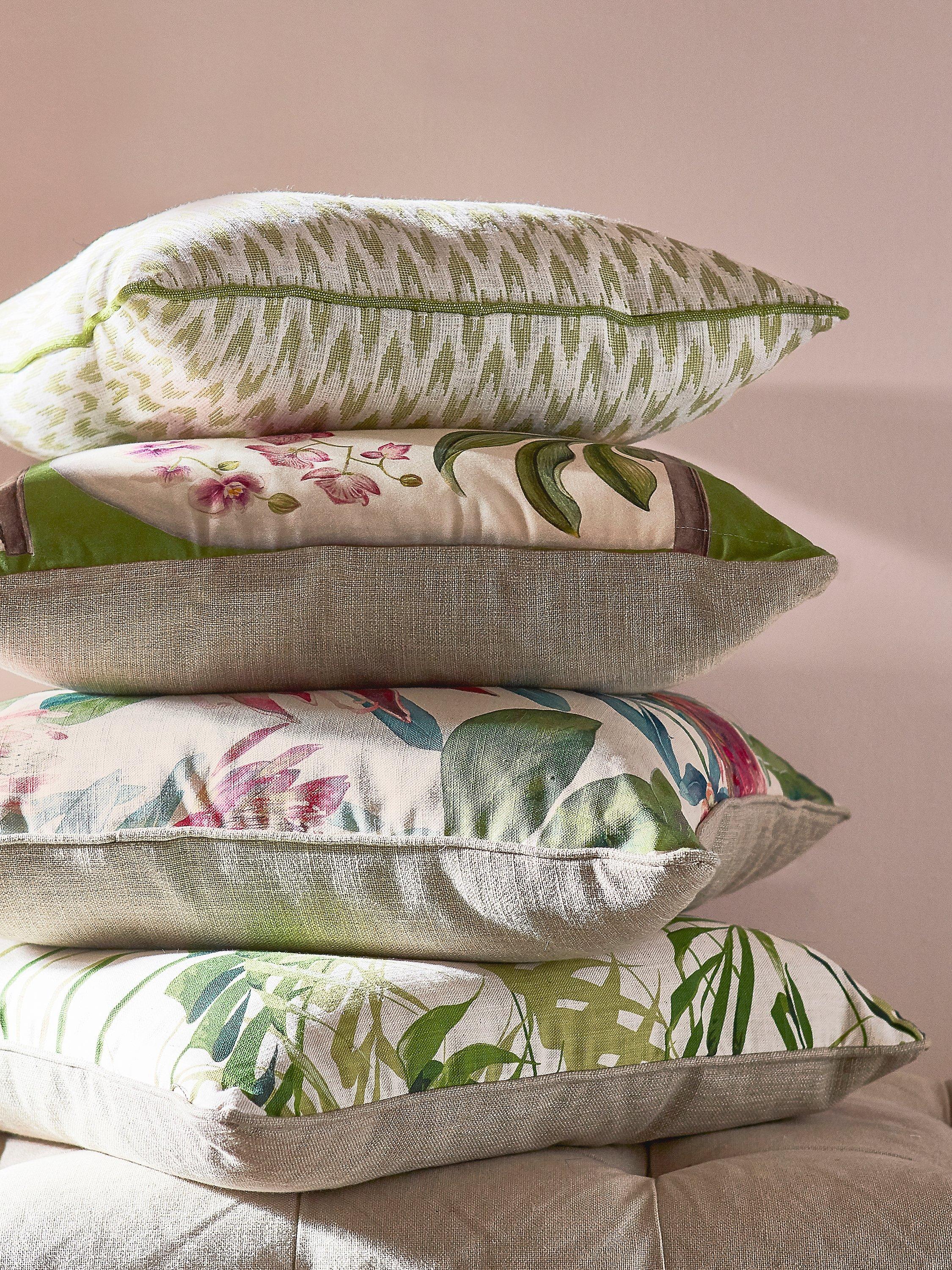 Sanderson Palmhouse leafy frond cushion (British brand)