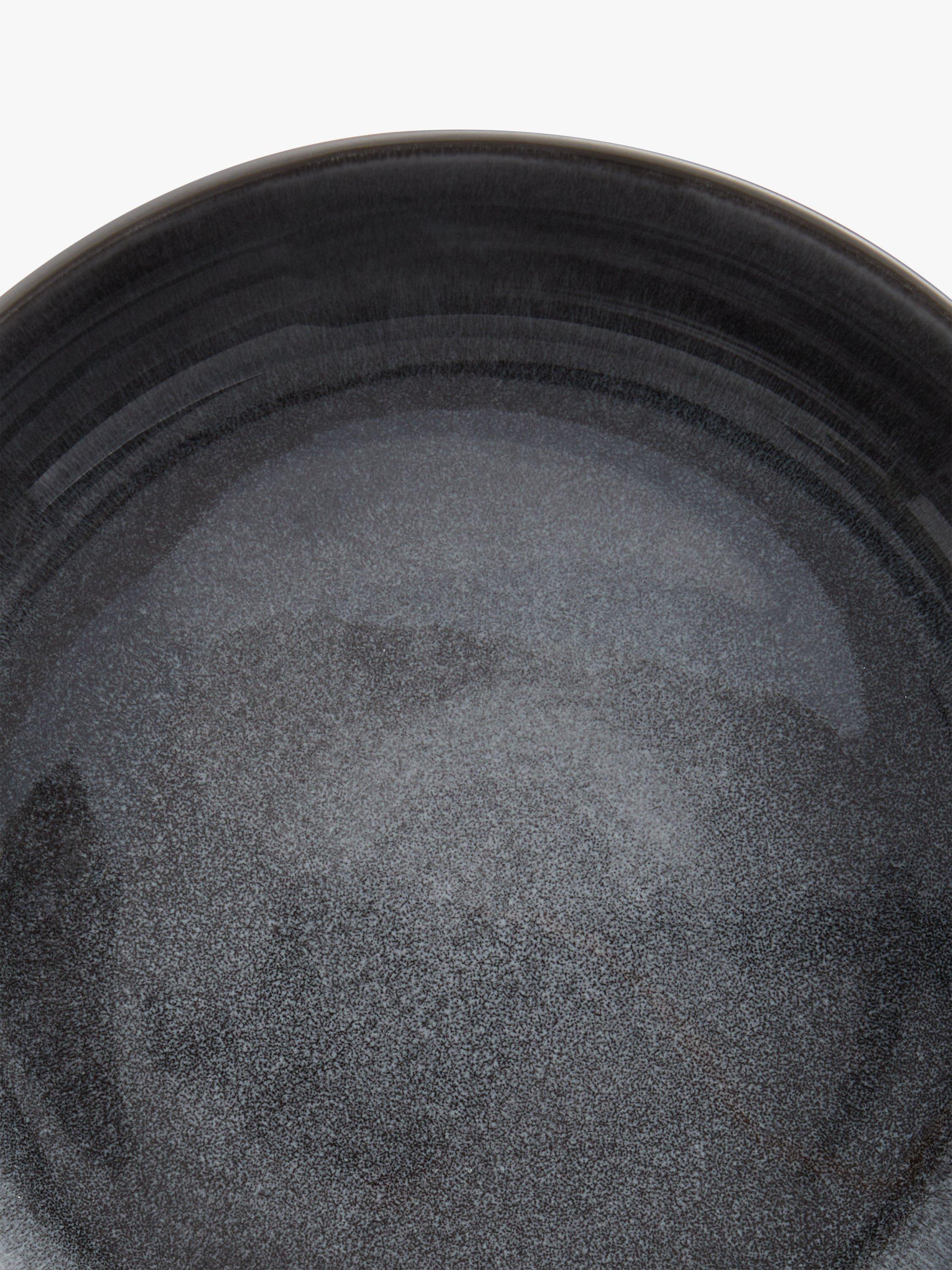 Grey reactive glaze stoneware serving bowl, 27cm, imported from the UK