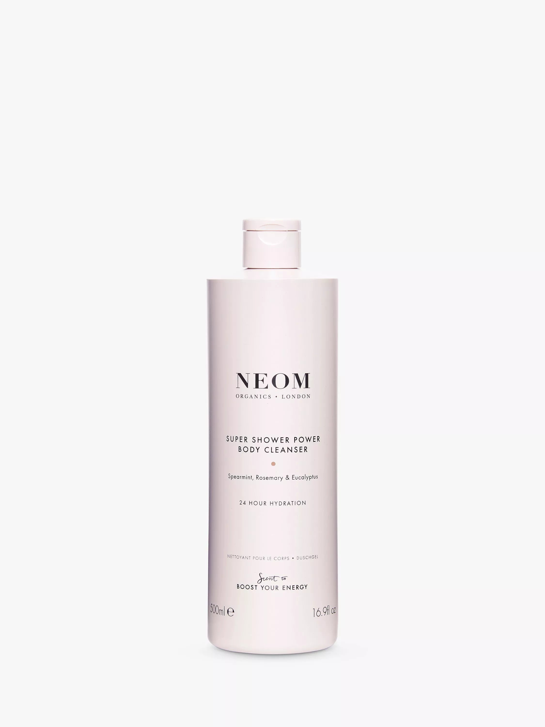 NEOM Super Shower Power Body Cleanser 500ml, imported from the UK