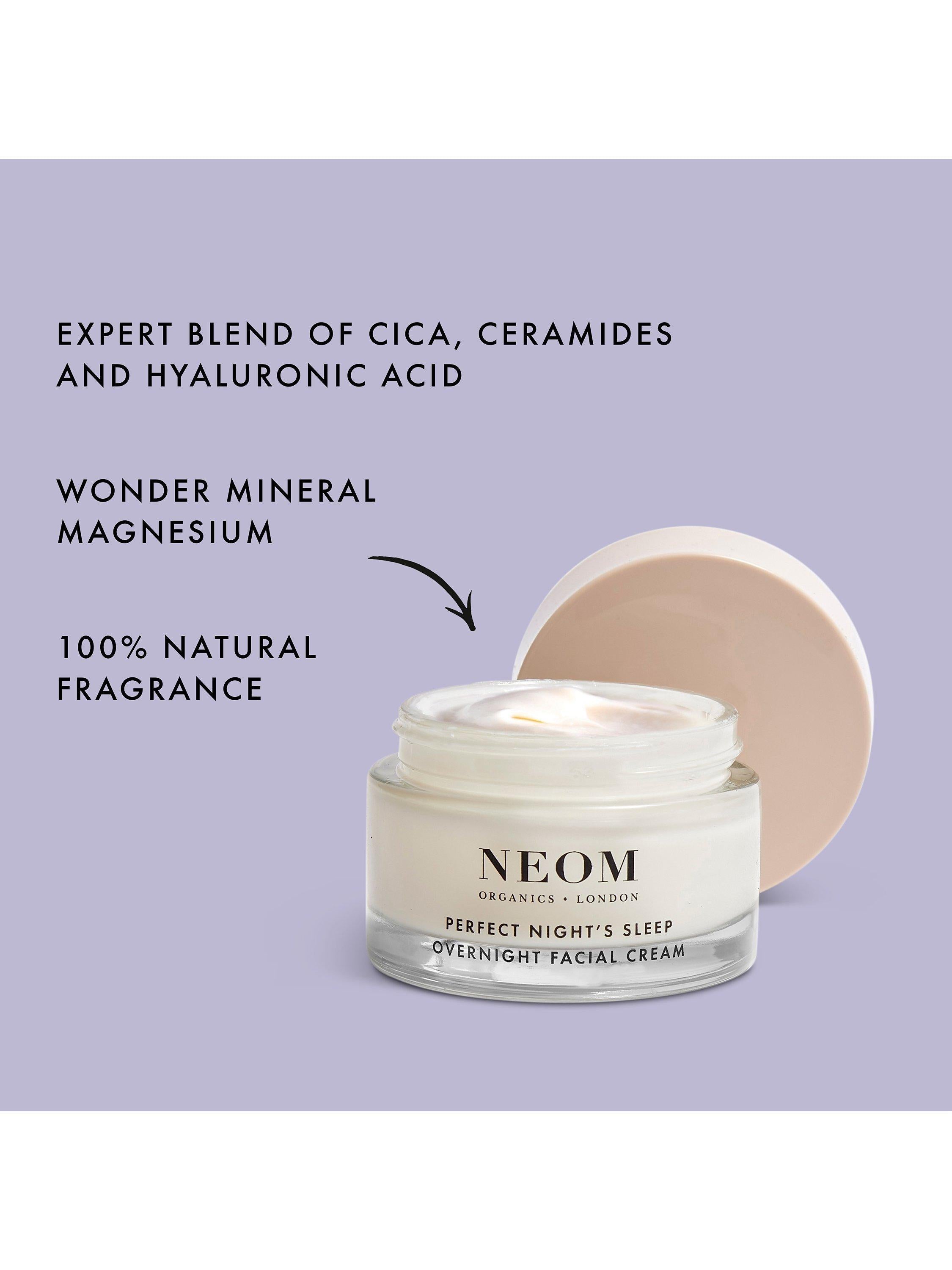 NEOM Perfect Night's Sleep Overnight Facial Cream 50ml, imported from the UK