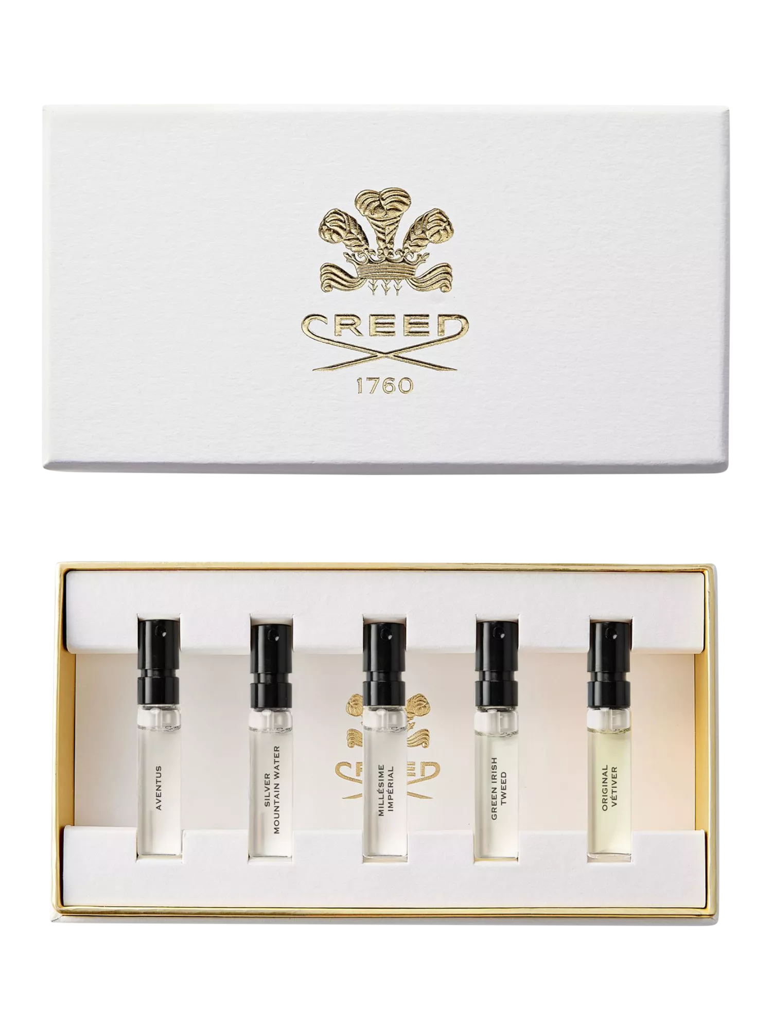 CREED men's fragrance sample gift set with 5 x 1.7ml vials - British product