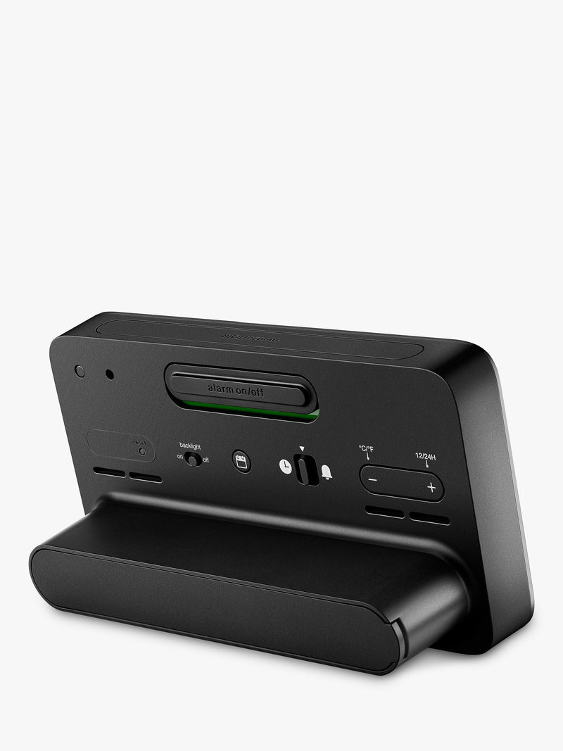 Braun digital alarm clock with LCD display and backlight, black - British product