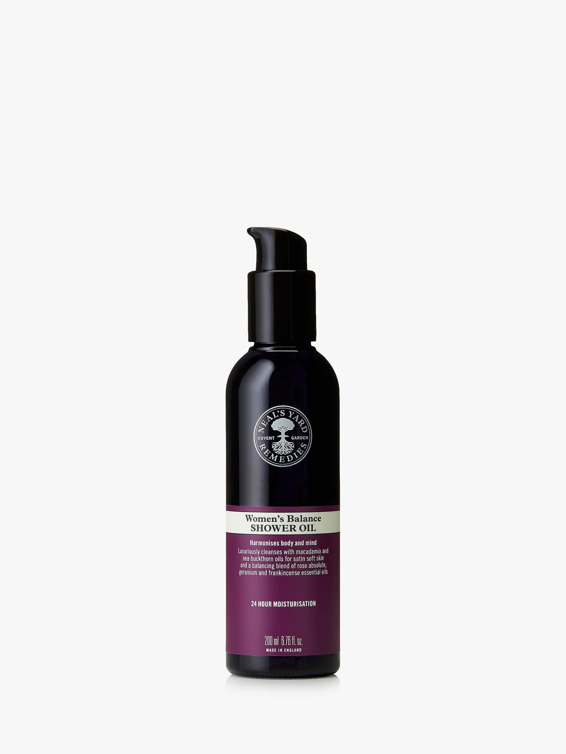 Neal's Yard Remedies Women's Balance Shower Oil 200ml, imported from the UK