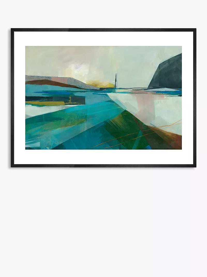 Louise Body Heat and Brine framed print and mount in blue and multi, 50 x 70cm, UK version