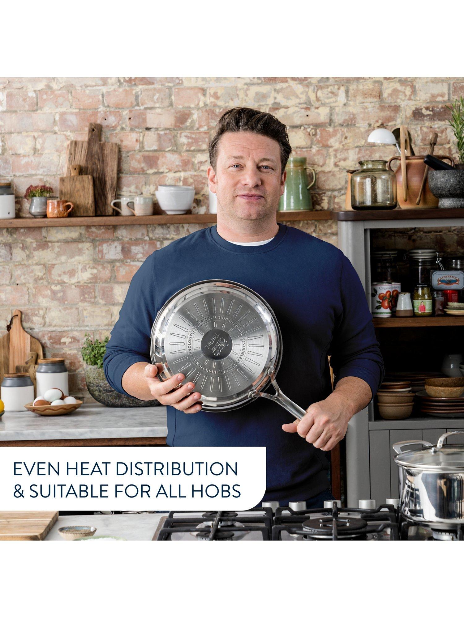 Jamie Oliver by Tefal stainless steel wok 30cm, UK version