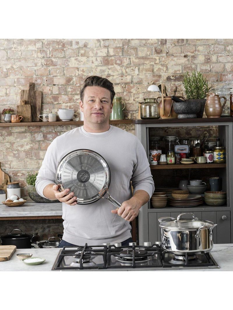 Jamie Oliver by Tefal stainless steel wok 30cm, UK version