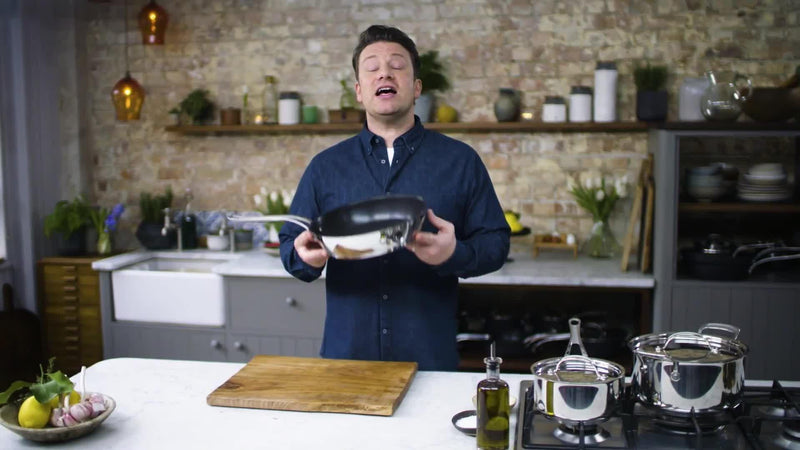 Jamie Oliver by Tefal stainless steel wok 30cm, UK version
