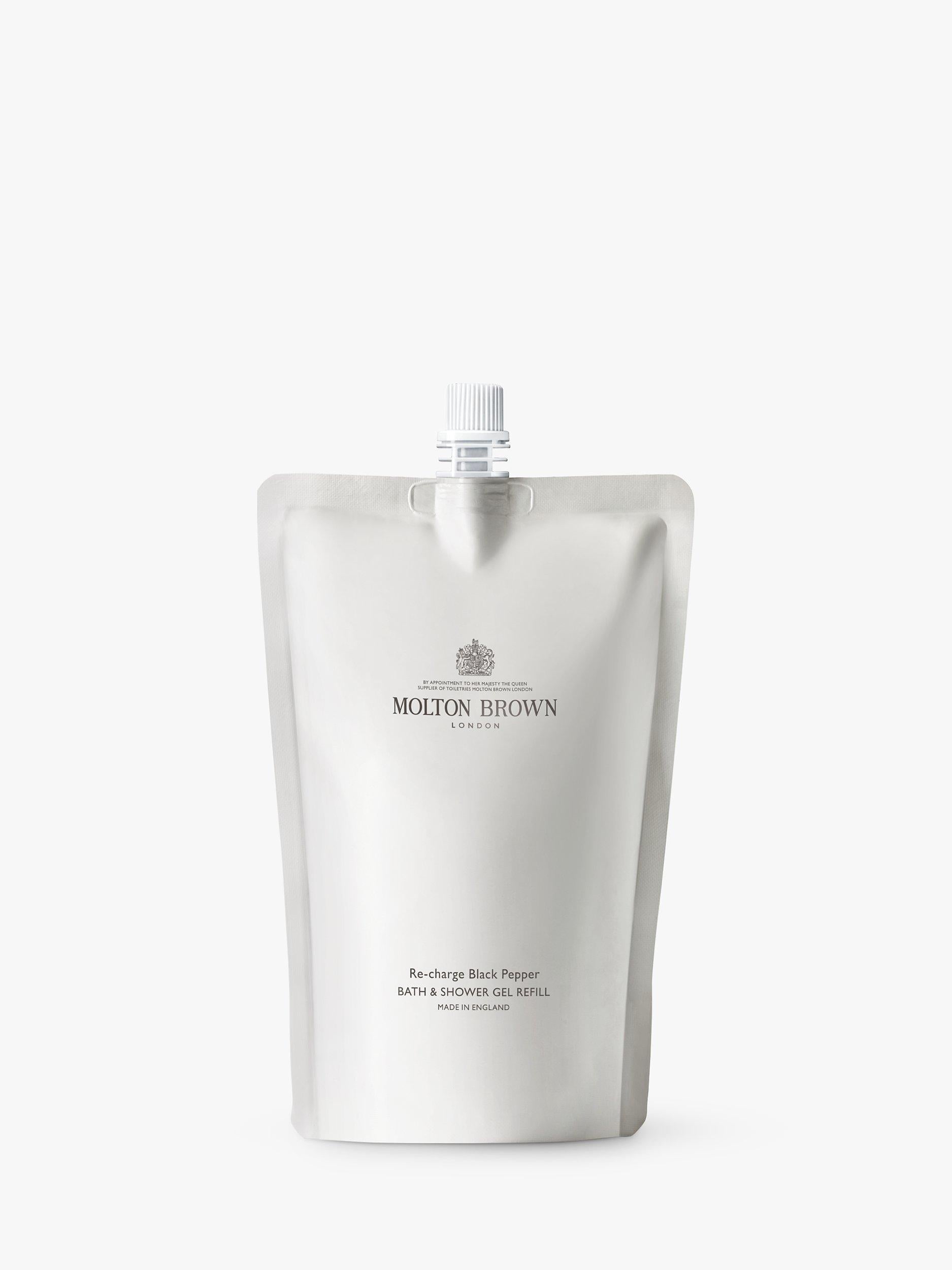 Molton Brown Re-charge Black Pepper Bath & Shower Gel Refill 400ml, imported from the UK