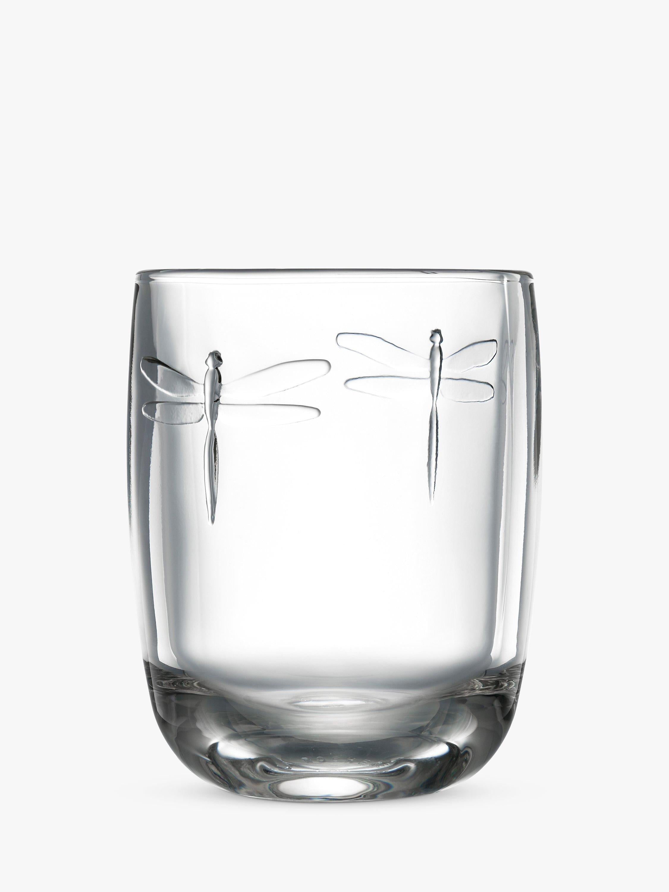 La Rochère Libellule glass tumblers clear set of 6 280ml, UK version