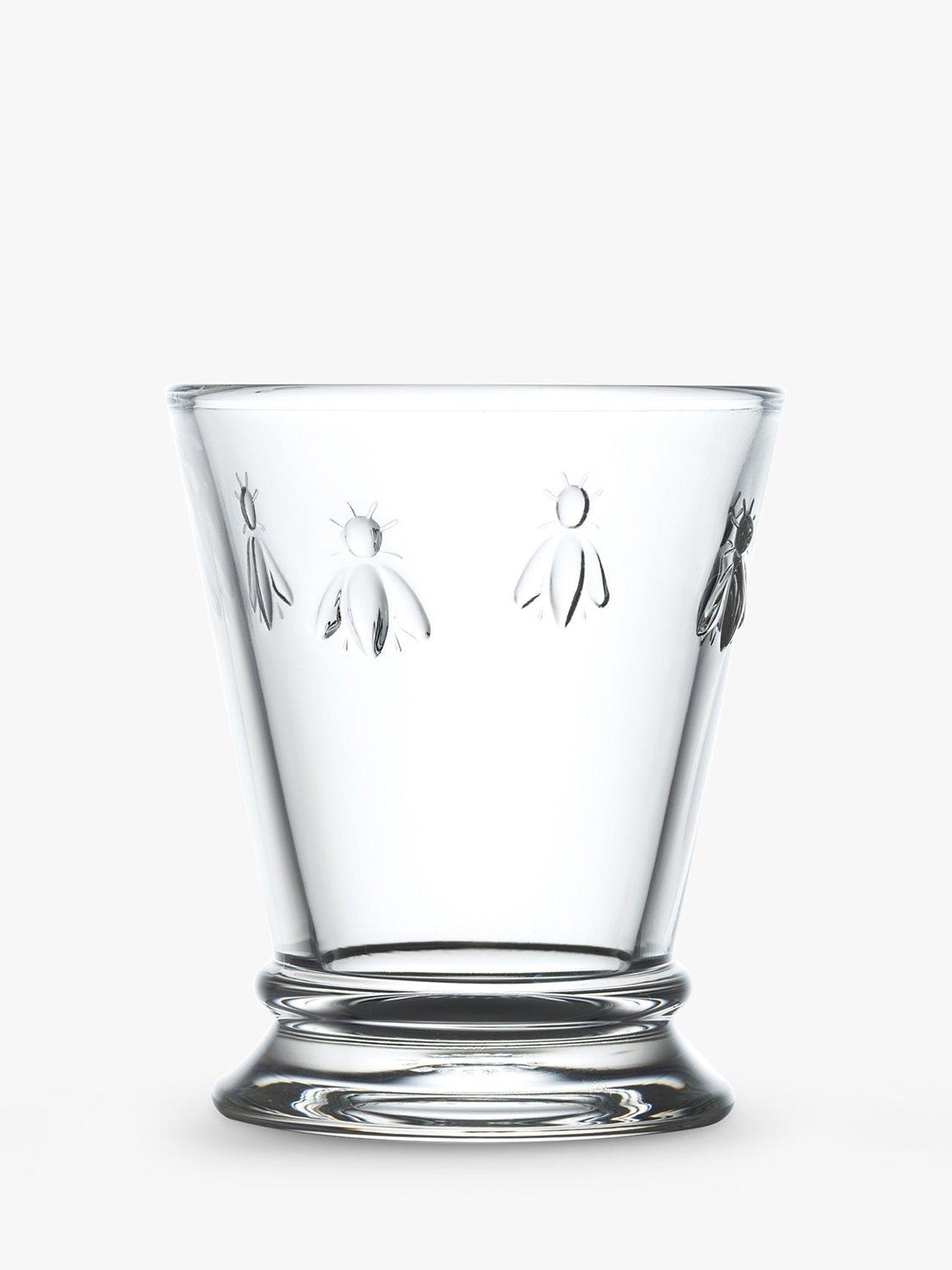 La Rochère bee design mini glass tumblers, set of 6, 190ml, UK version
