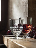 La Rochère small wine glass set of 6 in clear glass with honeycomb cut, UK version