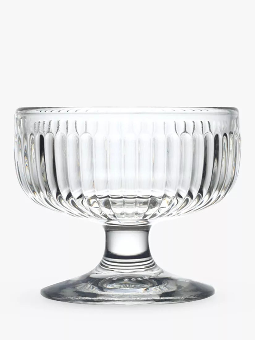 La Rochère Tahiti clear glass sundae dessert bowls set of 6, 10cm, UK version