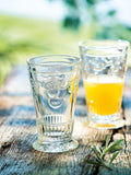 La Rochère Versailles highball glass set of 6 with scallop and flower motifs, 330ml, UK version
