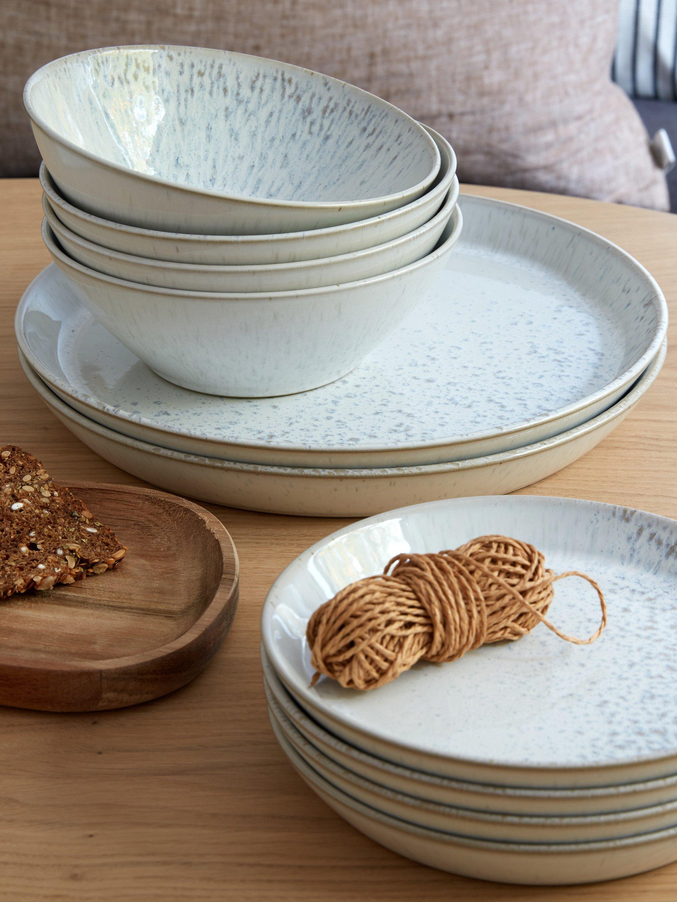 Denby Kiln stoneware dinnerware set in Natural, 12 piece - British product