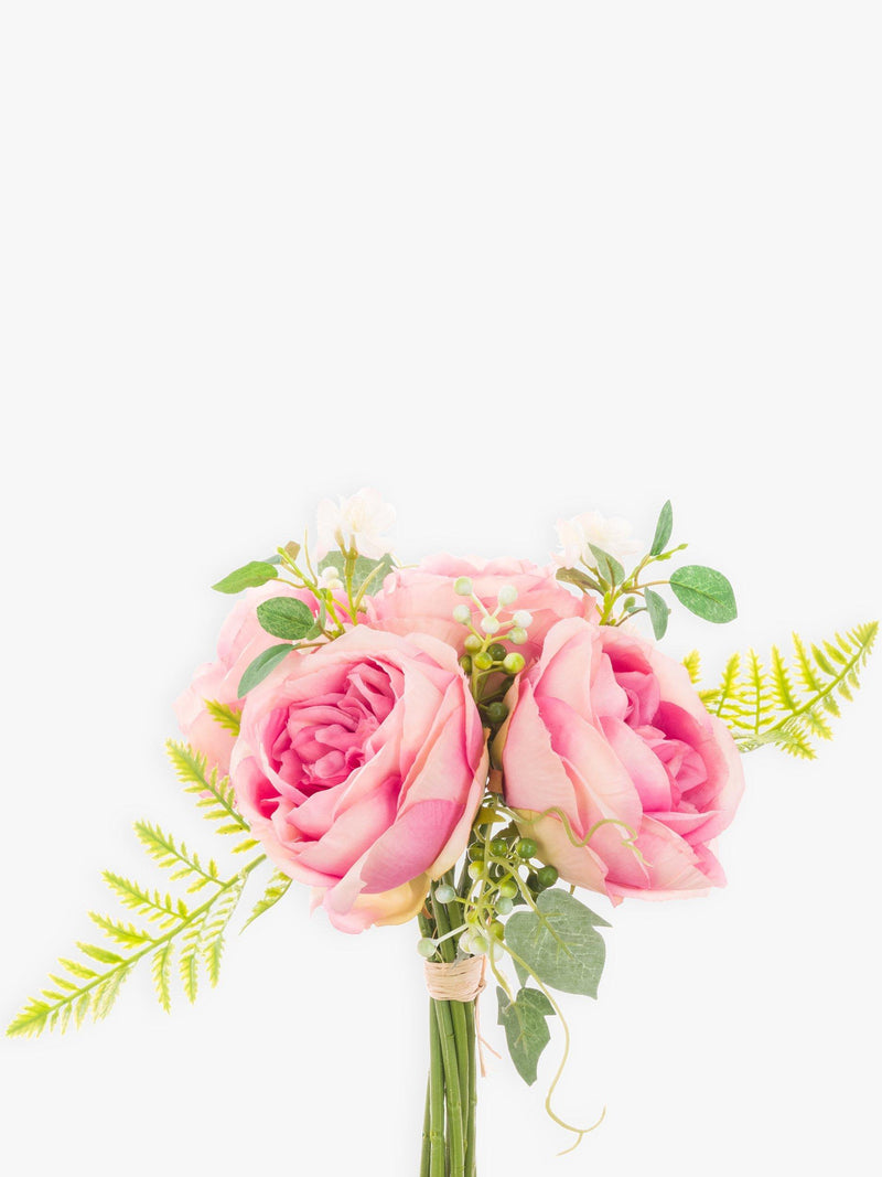 Floralsilk artificial rose foliage bouquet - British product