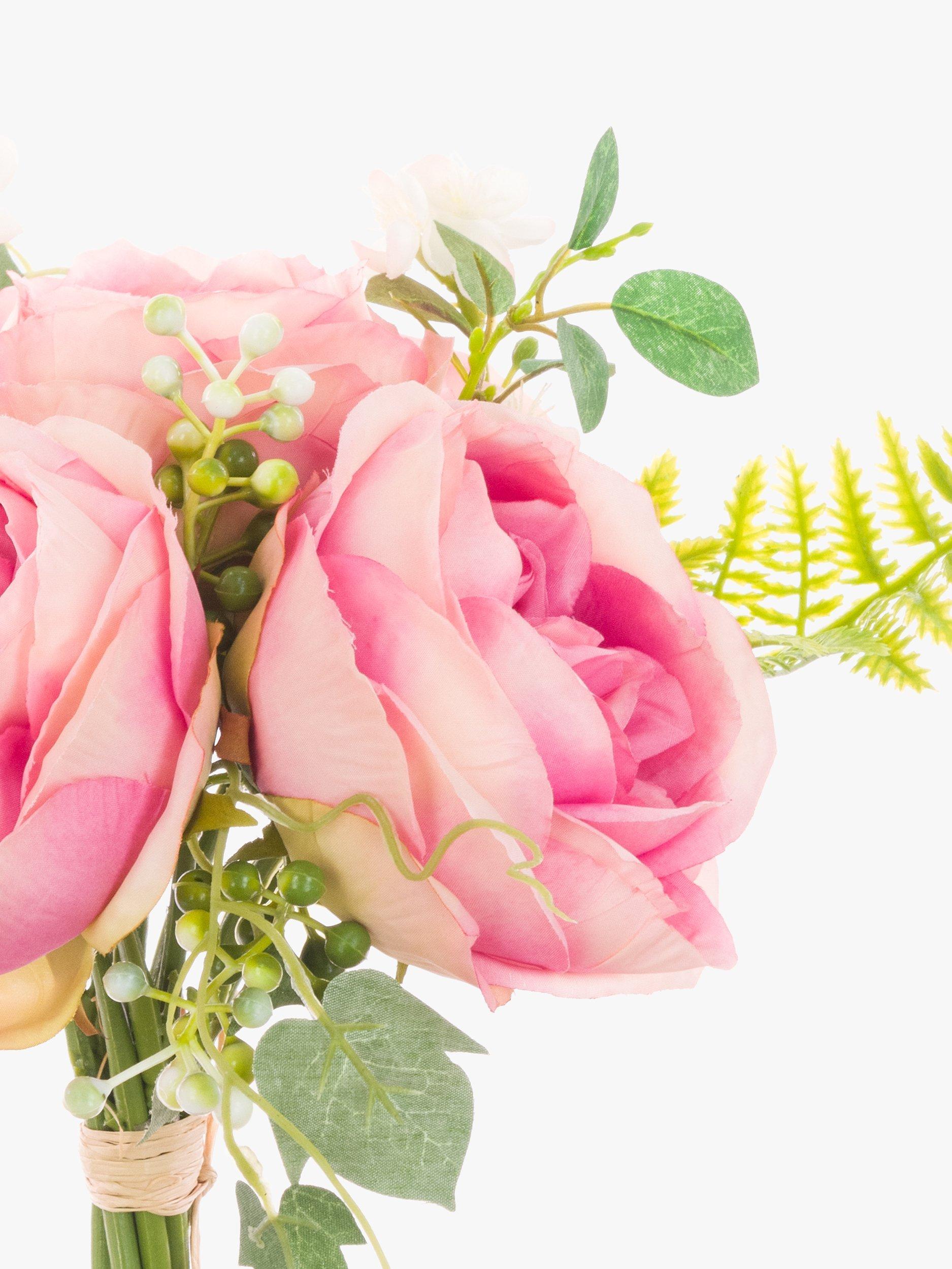 Floralsilk artificial rose foliage bouquet - British product