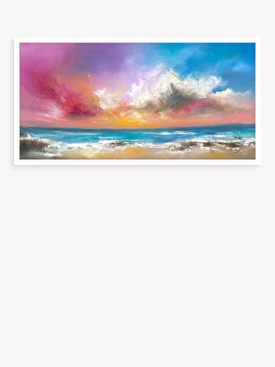 John Lewis Anna Schofield 'Follow Your Heart' Embellished Framed Print Pink/Multi Framed Wall Art 64.5 x 124.5cm