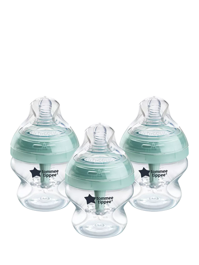 Tommee Tippee Advanced Anti-Colic Baby Bottles with Slow Flow Breast Like Teats, Pack of 3, 150ml