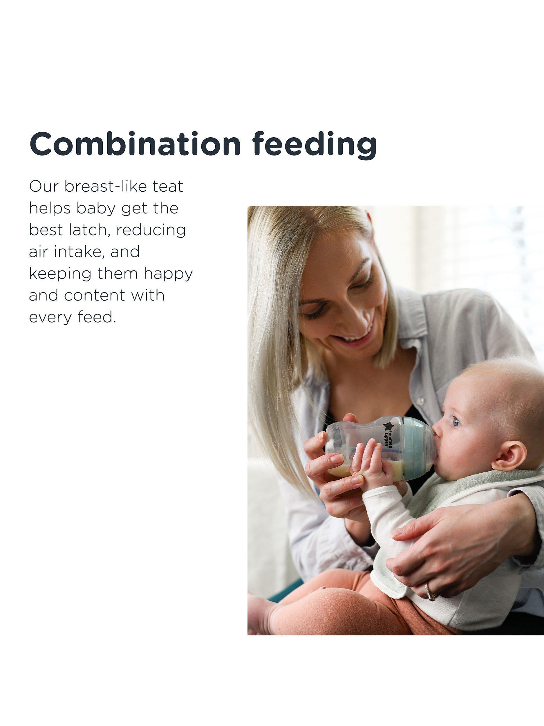 Tommee Tippee Advanced Anti-Colic Baby Bottles with Slow Flow Teats Pack of 3 150ml (British brand)