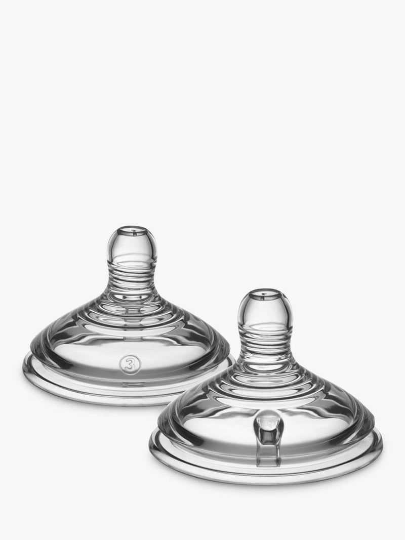 Tommee Tippee anti-colic fast flow silicone baby bottle teats pack of 2 (British brand)
