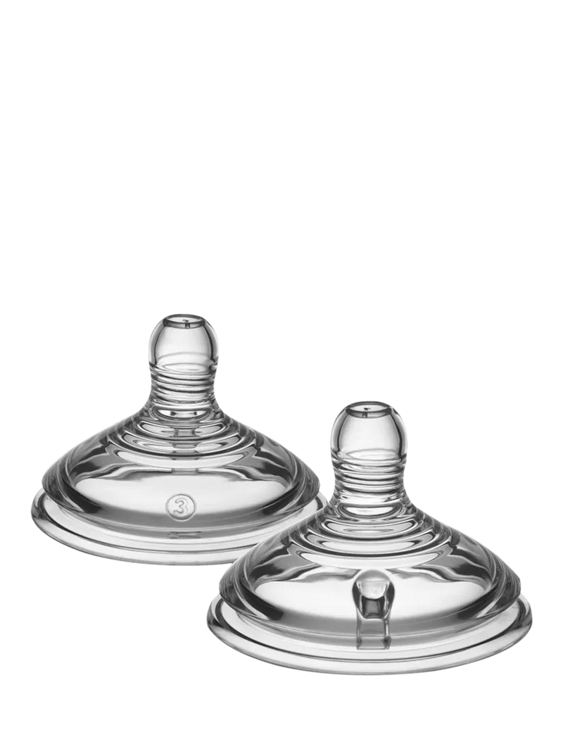 Tommee Tippee anti-colic fast flow silicone baby bottle teats pack of 2 (British brand)