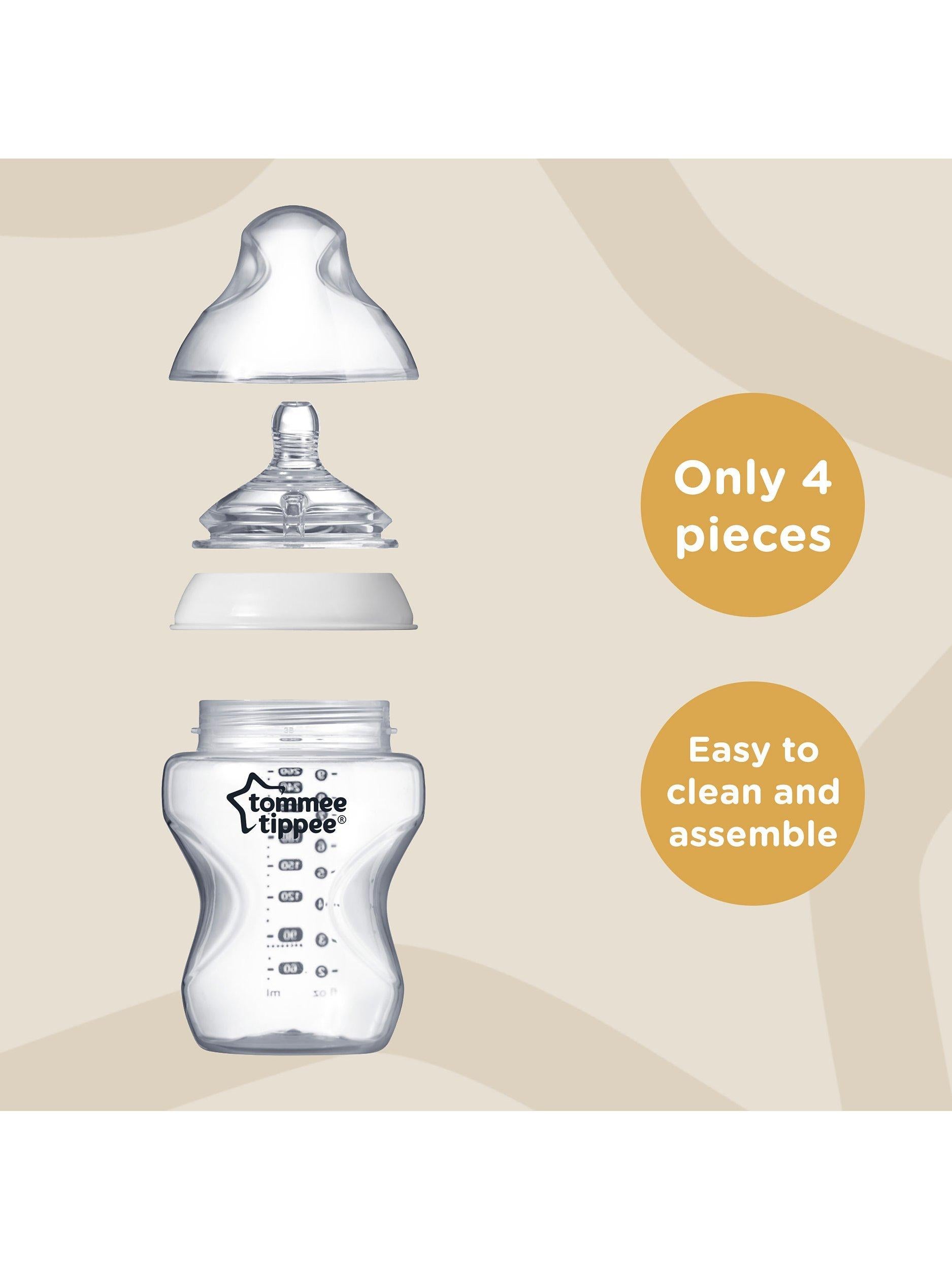 Tommee Tippee Natural Start baby bottle kit Muted with 150ml and 260ml bottles (British brand)