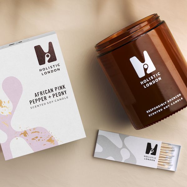 Holistic London Pink Pepper Peony Soy Candle 180ml, UK version