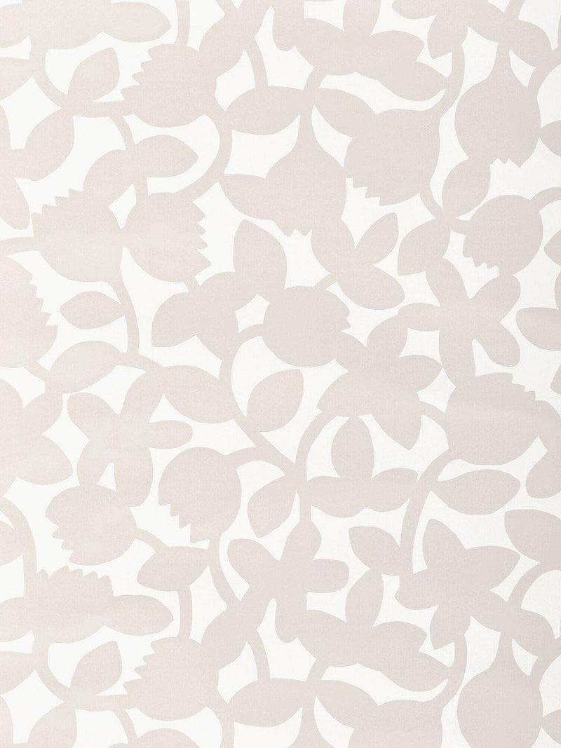 Floral Silhouette Wallpaper on White Background