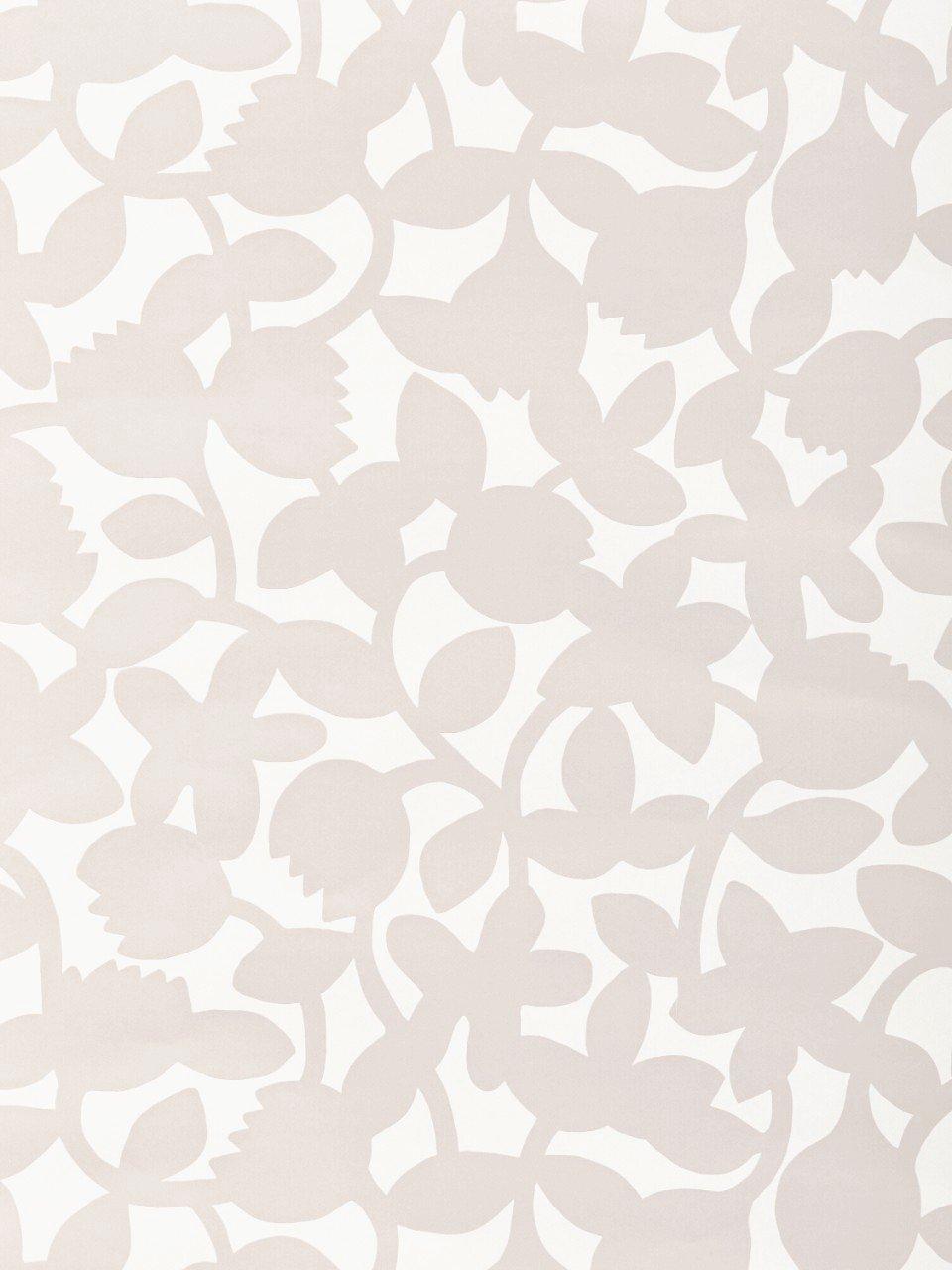 Floral Silhouette Wallpaper on White Background