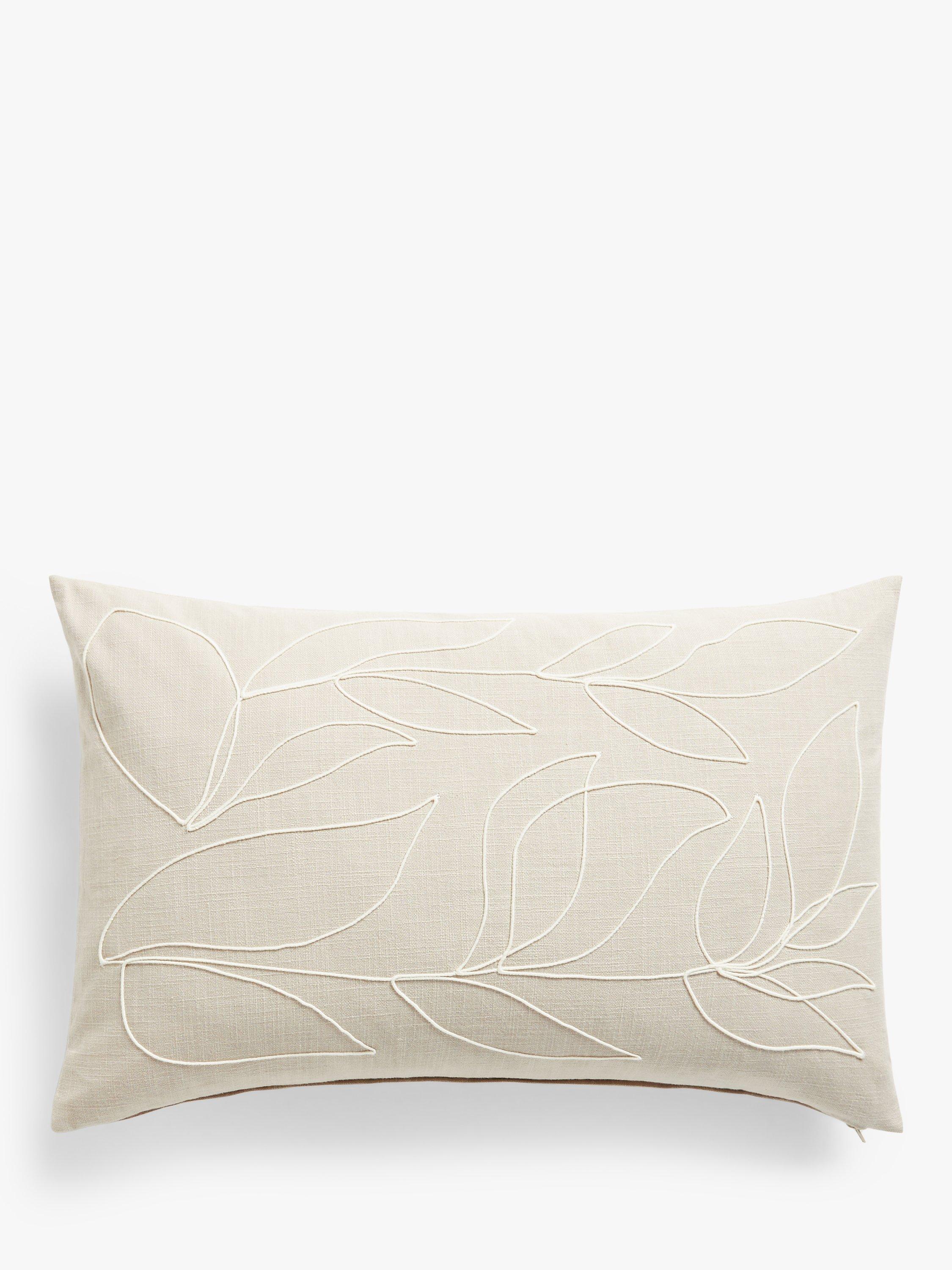 John Lewis Linear Leaf Cushion in Putty, UK version
