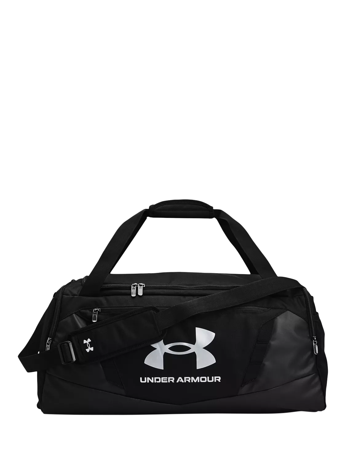 Under Armour medium duffel bag with water-resistant finish and multiple pockets (British brand)
