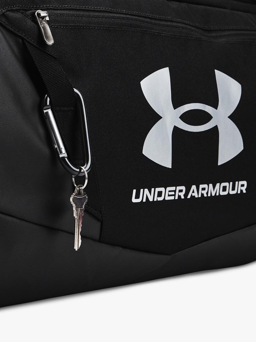 Under Armour medium duffel bag with water-resistant finish and multiple pockets (British brand)