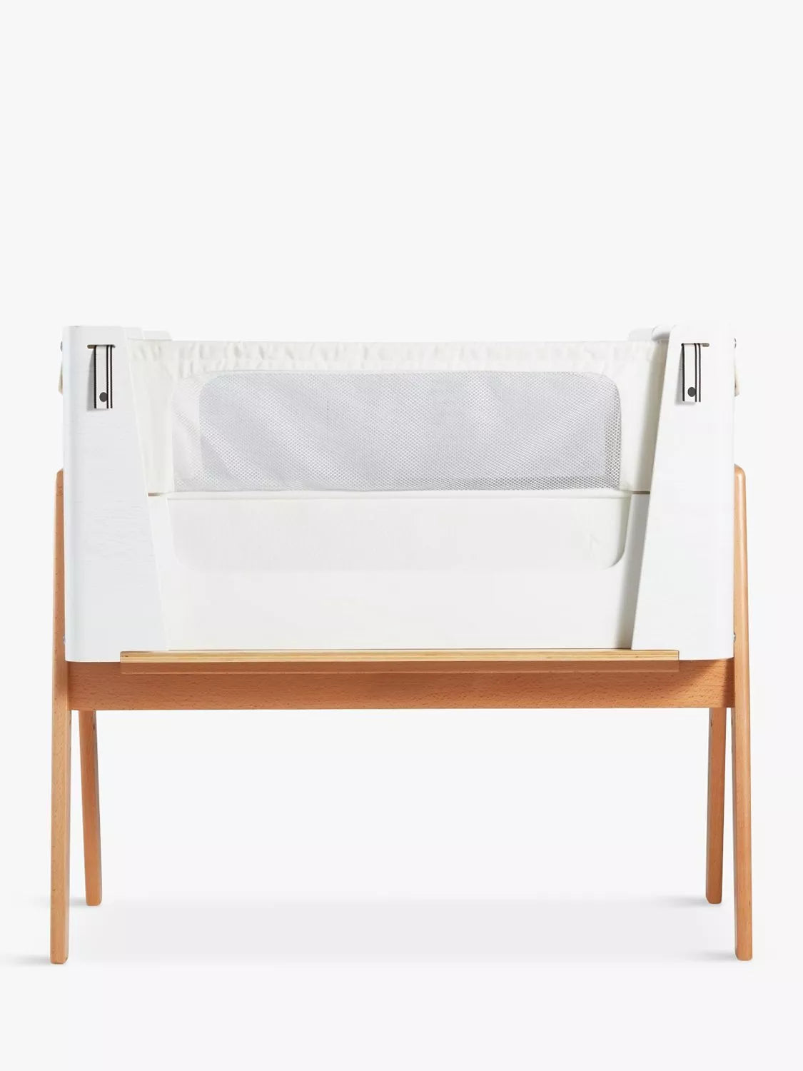 Gaia Baby Hera co-sleep crib in natural ash wood, UK version