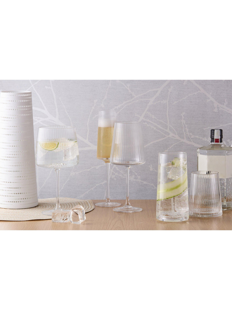 Anton Studio Designs clear champagne flute glasses set of 2 250ml - British product