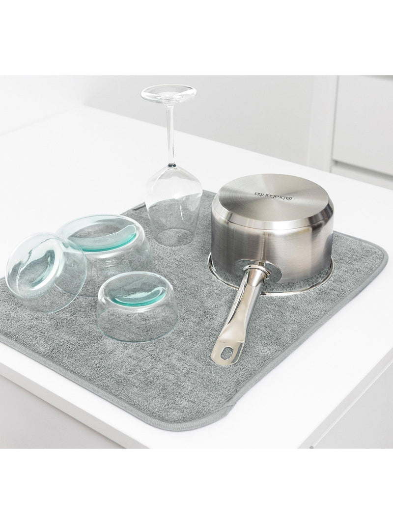 Brabantia microfibre dish drying mat in mid grey - British product