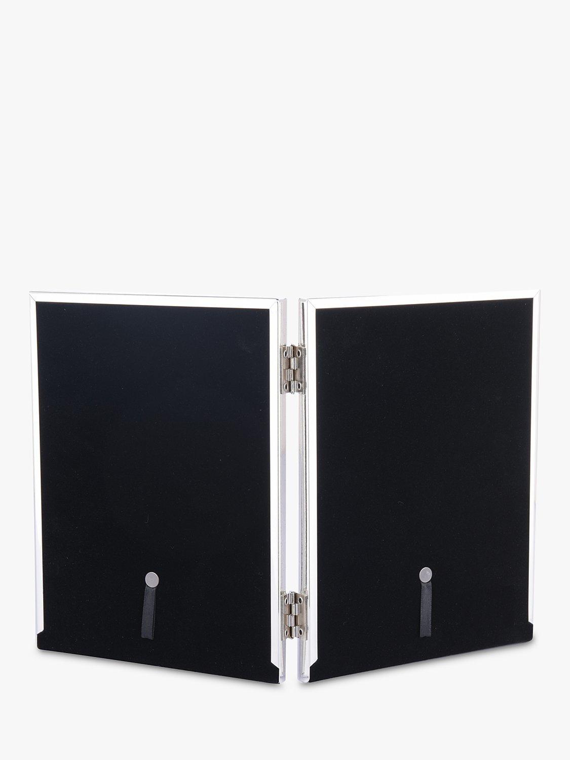 Laura Ashley Harrison linen double photo frame for 4x6 inch photos, UK version