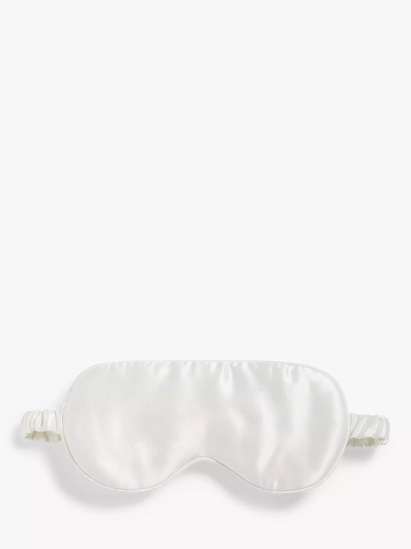 John Lewis silk eye mask white, UK version