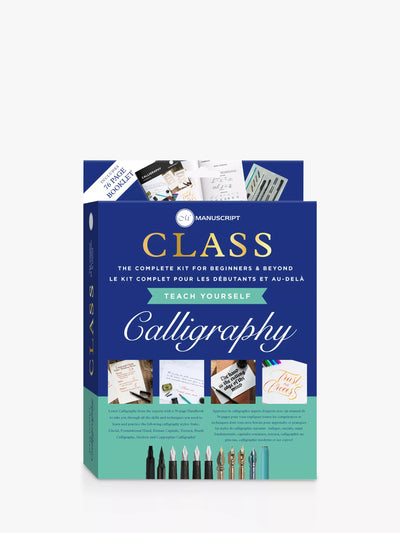 Calligraphy Starter Set with Handbook and Multiple Pens in Hanging Box