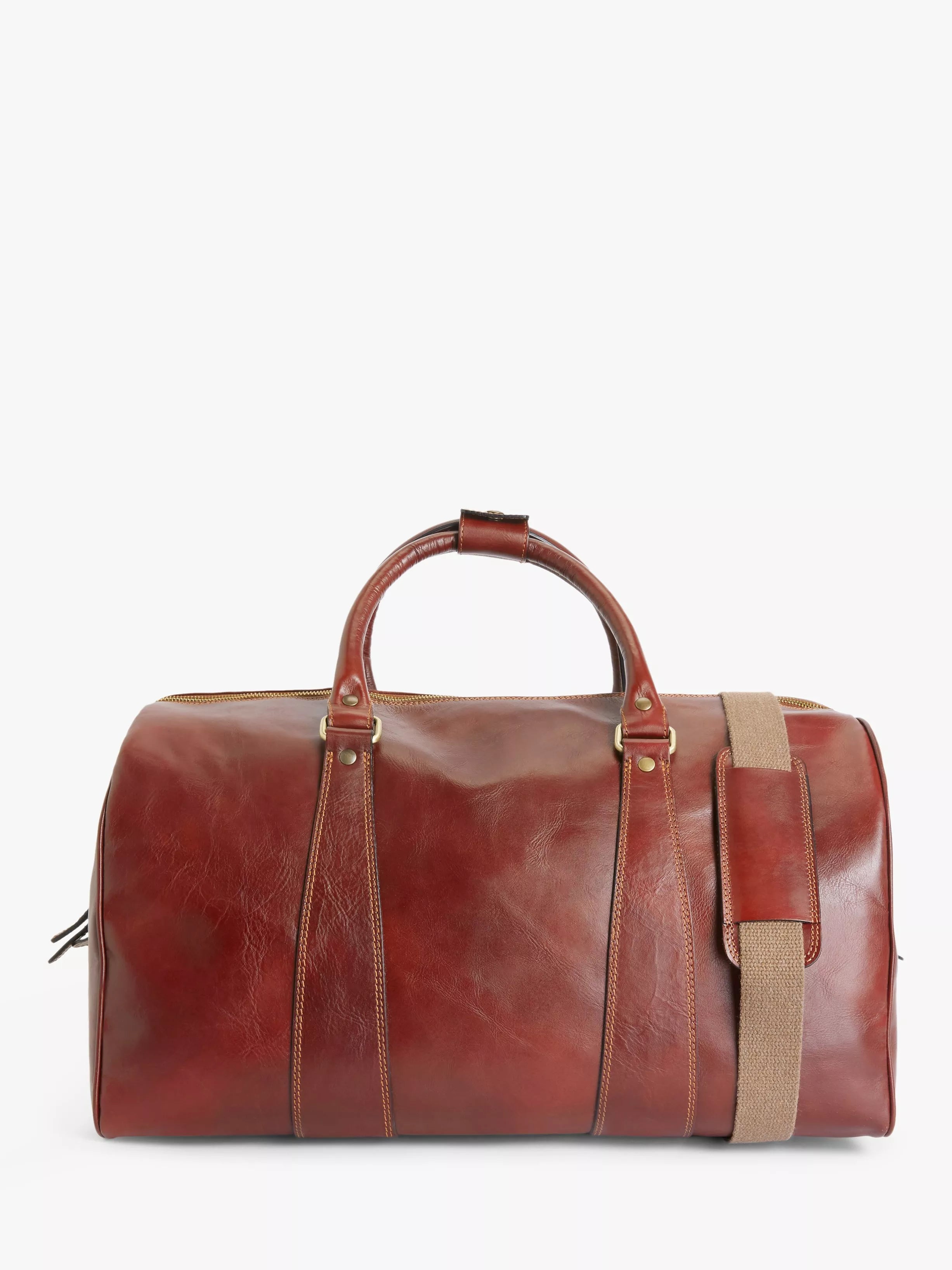 John Lewis large brown leather holdall, UK version